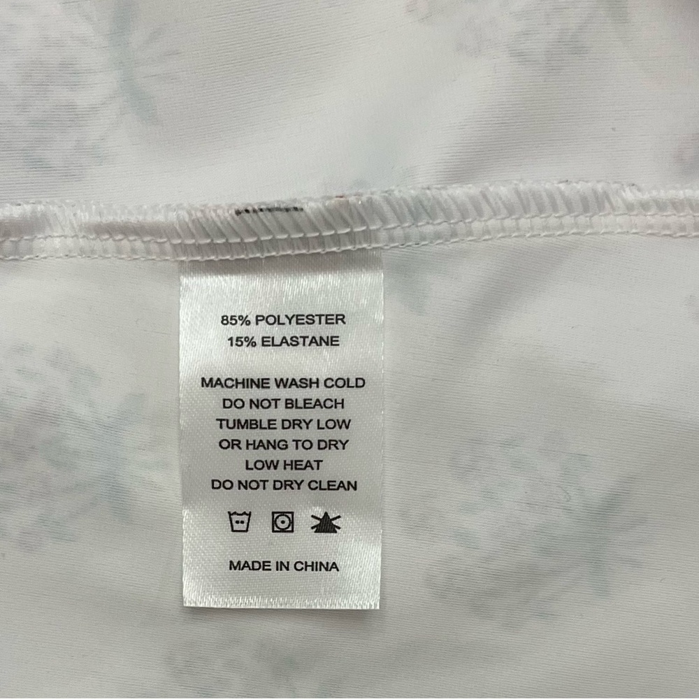 Smith & Quinn Women's Off White Floral Dress with Long Bishop Sleeves US Medium - Picture 8 of 8